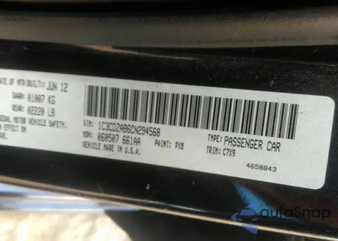 2012 Dodge Avenger Se z USA, uszkodzony, nr VIN 1C3CDZAB6CN294568